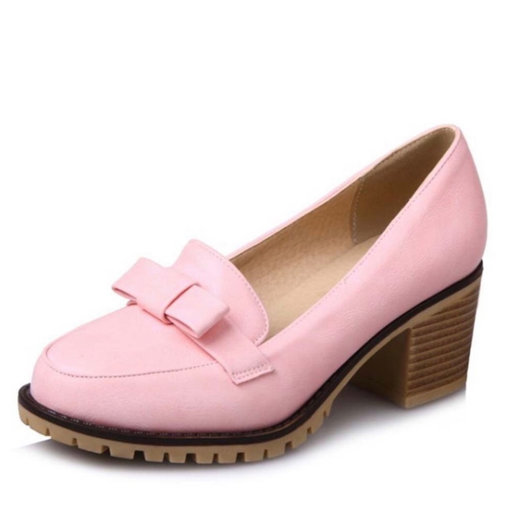 Pink BUTITI Bow Loafer Pump size 39